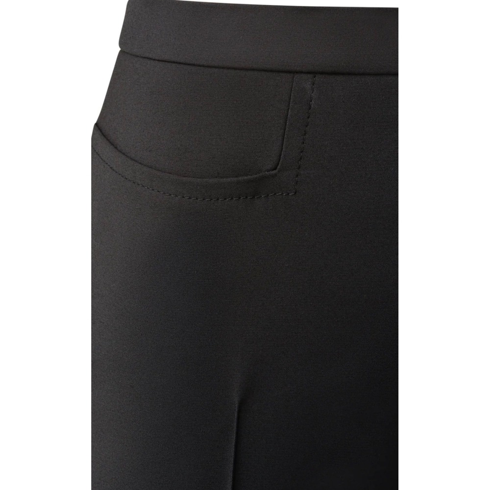 Akris Punto Straight Leg Dress Pants Women 8 Black Side Zip Ankle Pocket Stretch - Picture 7 of 14